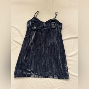 Elodie Midnight Blue Velvet Dress